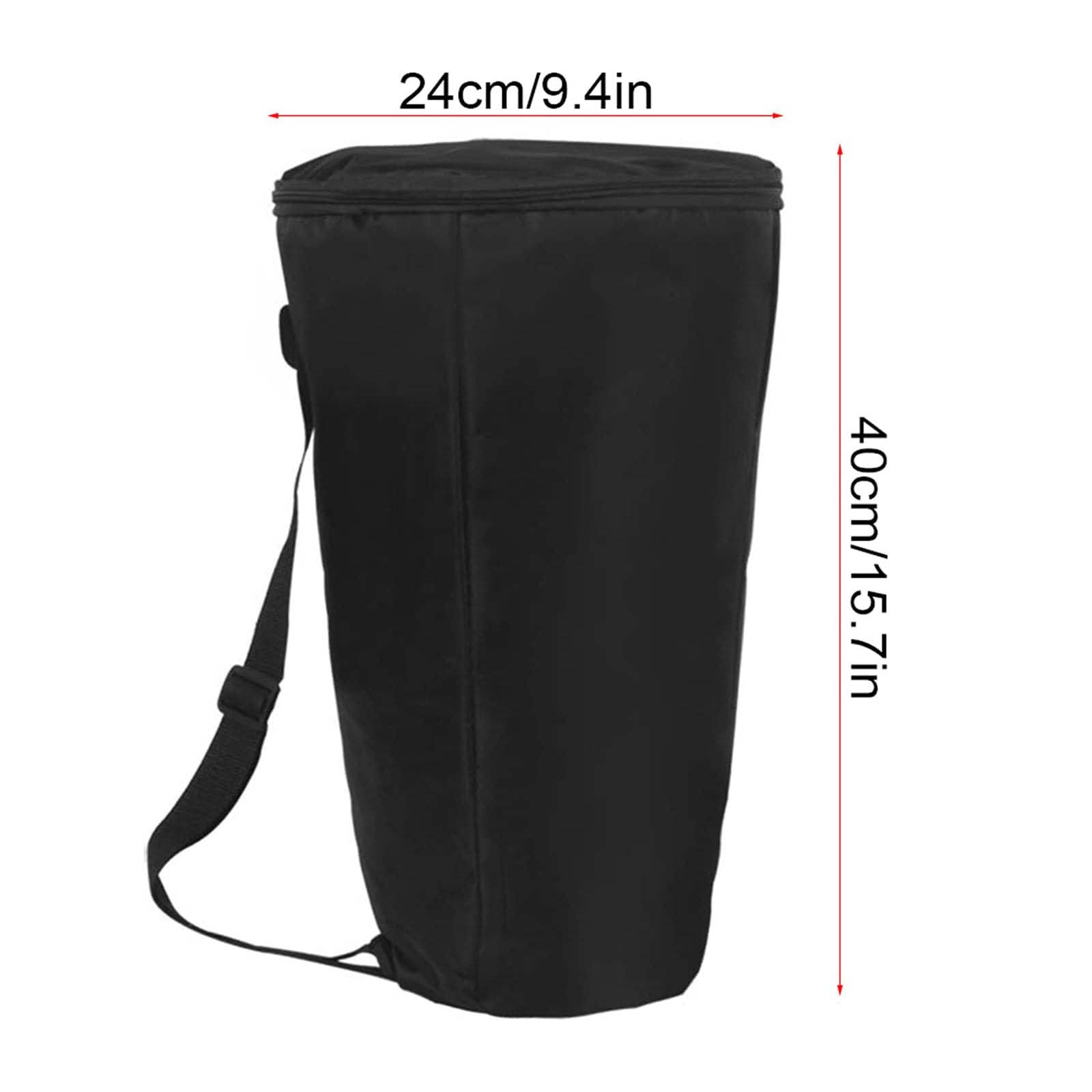 Drum Gig Bag, Portable Oxford Fabric Waterproof Black Shoulder African Drum Carry Bag Backpack Musical Instrument Accessory for 8 Inch African Drum