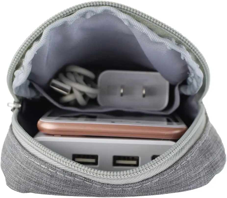 Electronic Accessories Bag,Digital Gadget Organizer Case,Gray