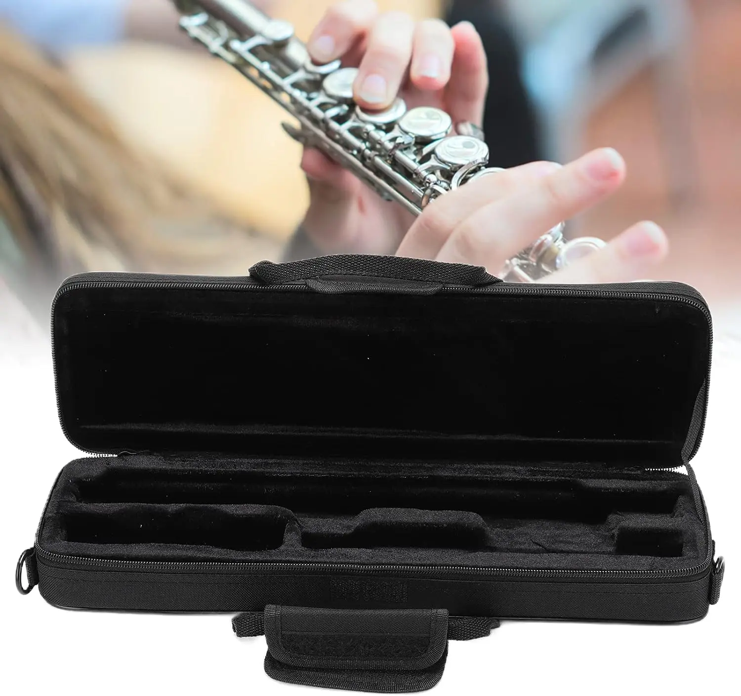 Flute Case Carrying Bag, Oxford Cloth Flute Bag Messenger Bag