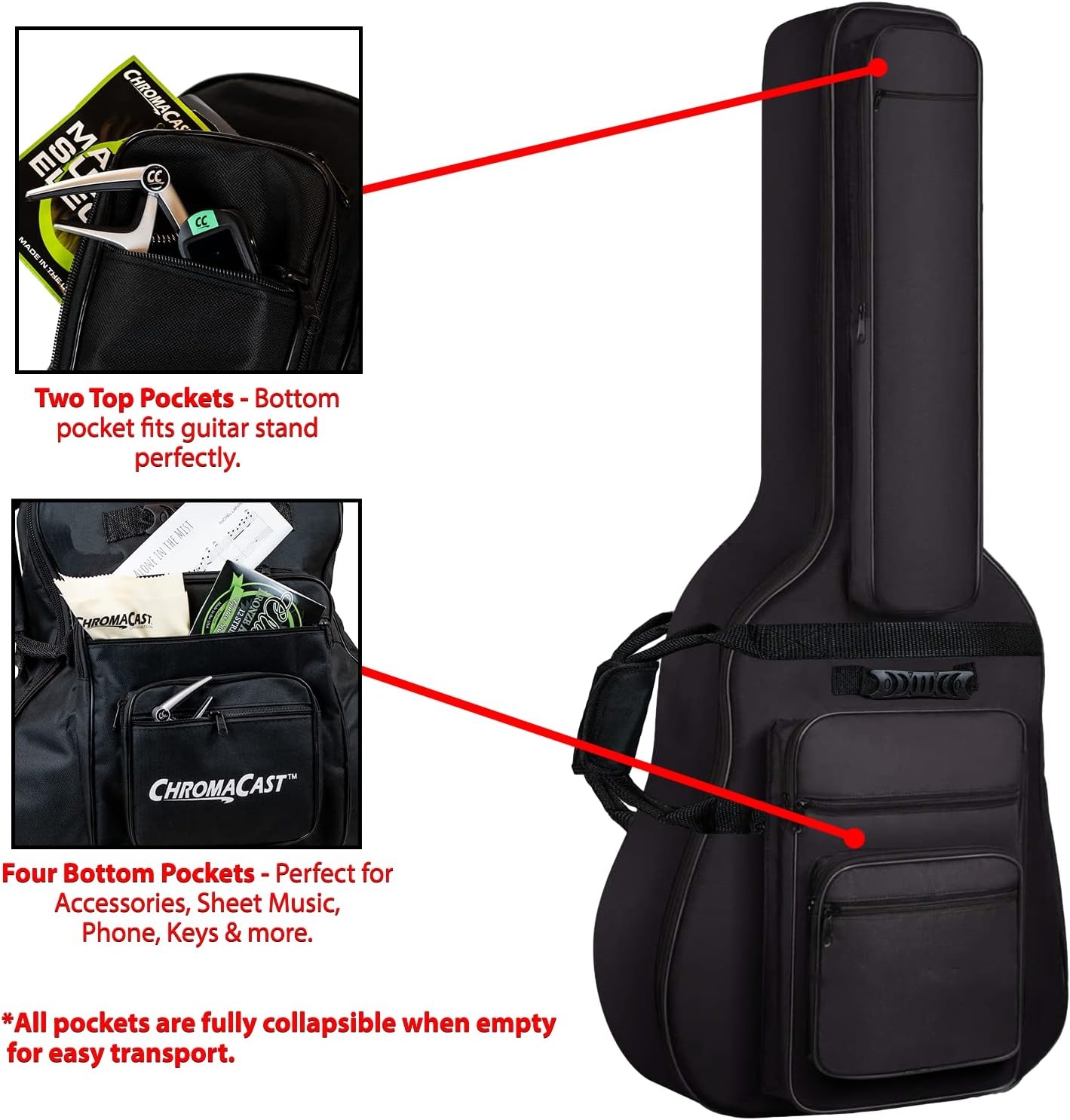 ChromaCas Electric Guitar Padded Gig Bag (CC-EPB)