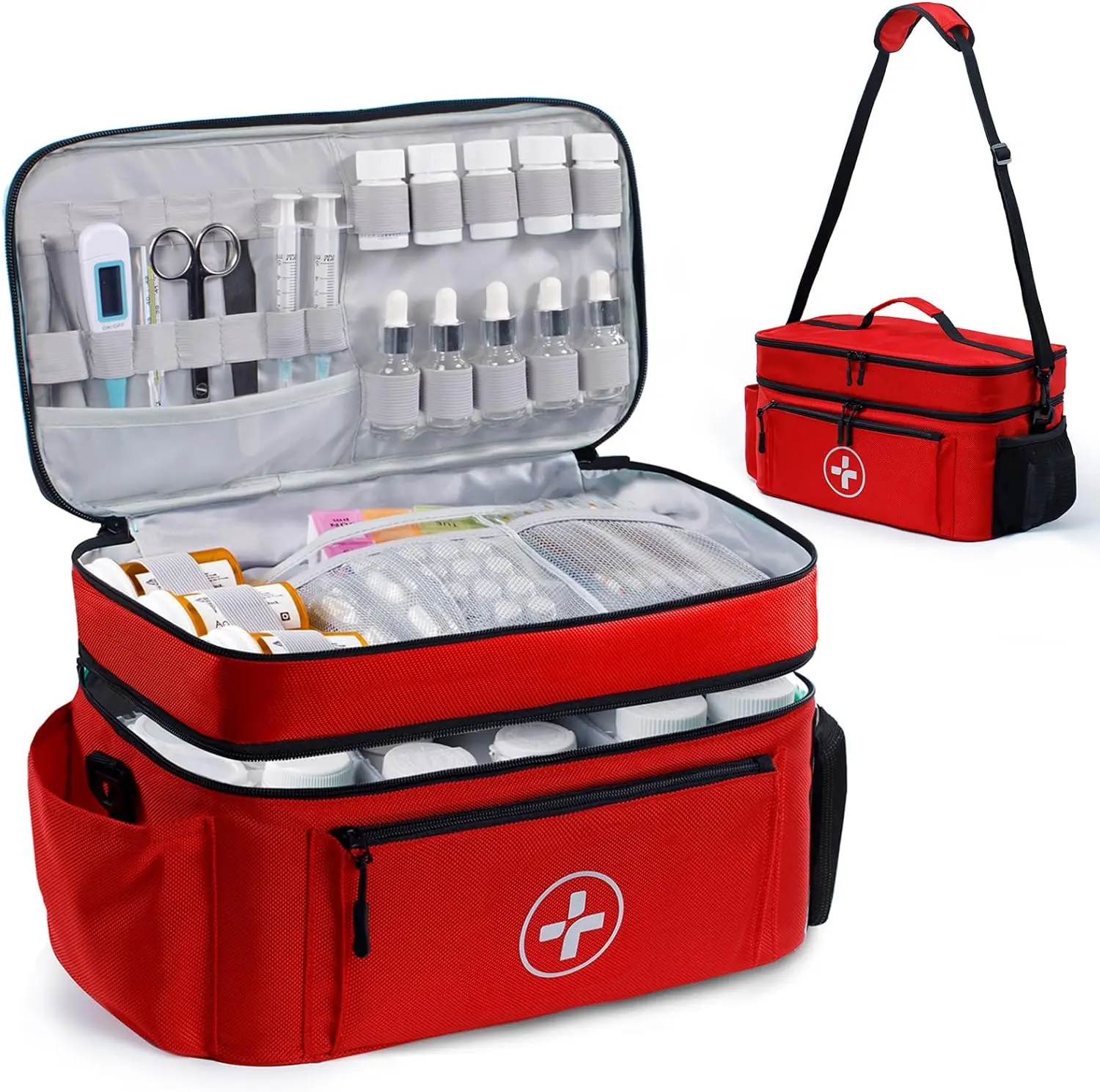 Travel Medicine Bag Organizer-Medicine Organizer Storage-Pill Bottle Organizer Storage-Medication Organizer
