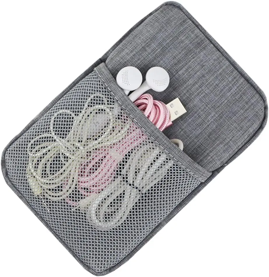Electronic Accessories Bag,Digital Gadget Organizer Case,Gray