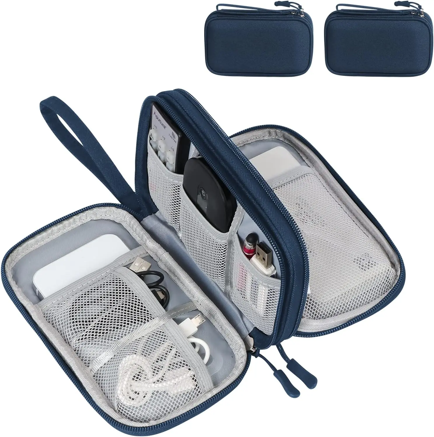 Portable Waterproof Double Layers Storage Bag for Cable, Charger,Etc. Featured Image
