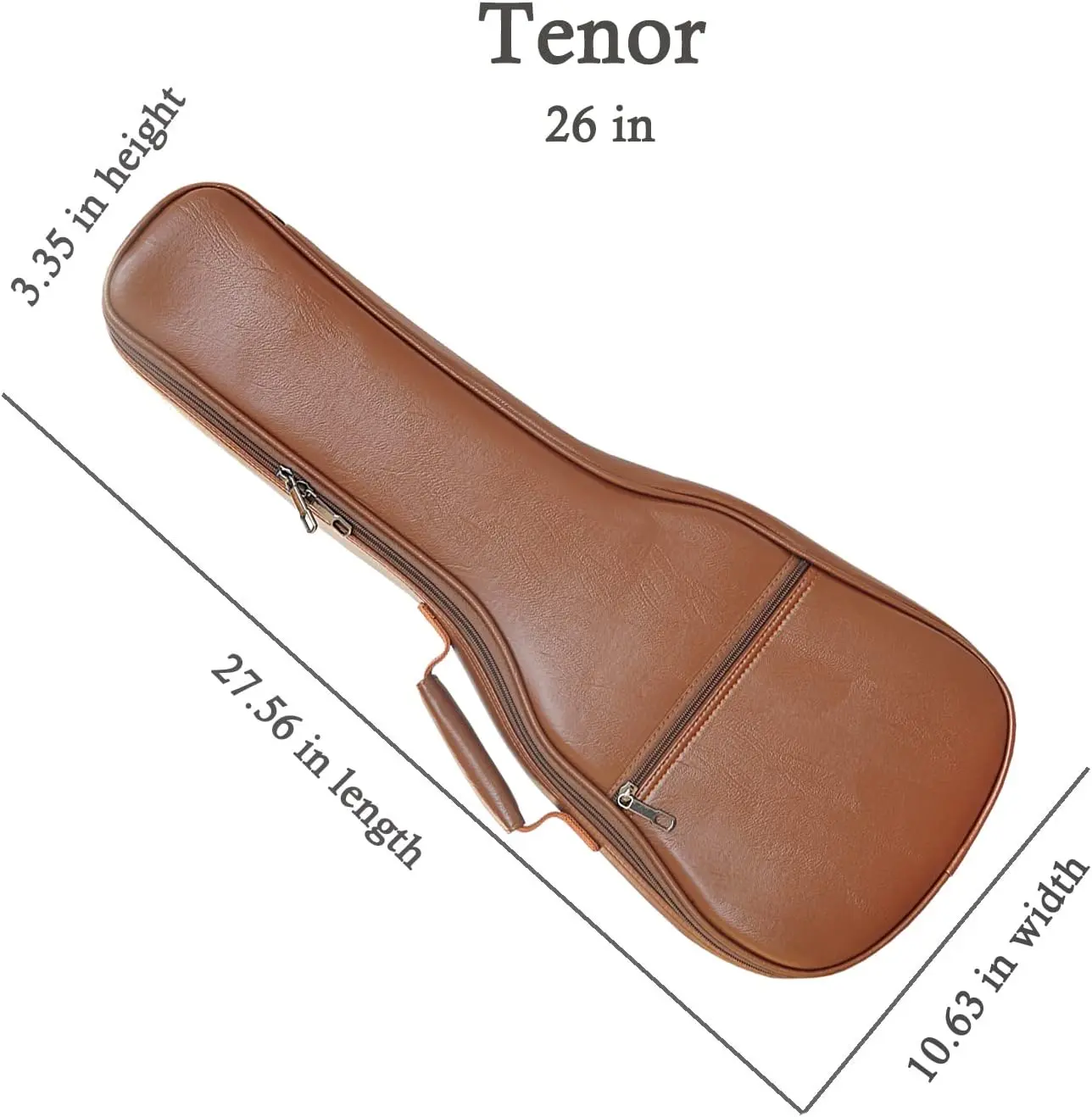 Tenor 26 inchUke Gig Bag Soft Adjustable Dual Shoulder straps
