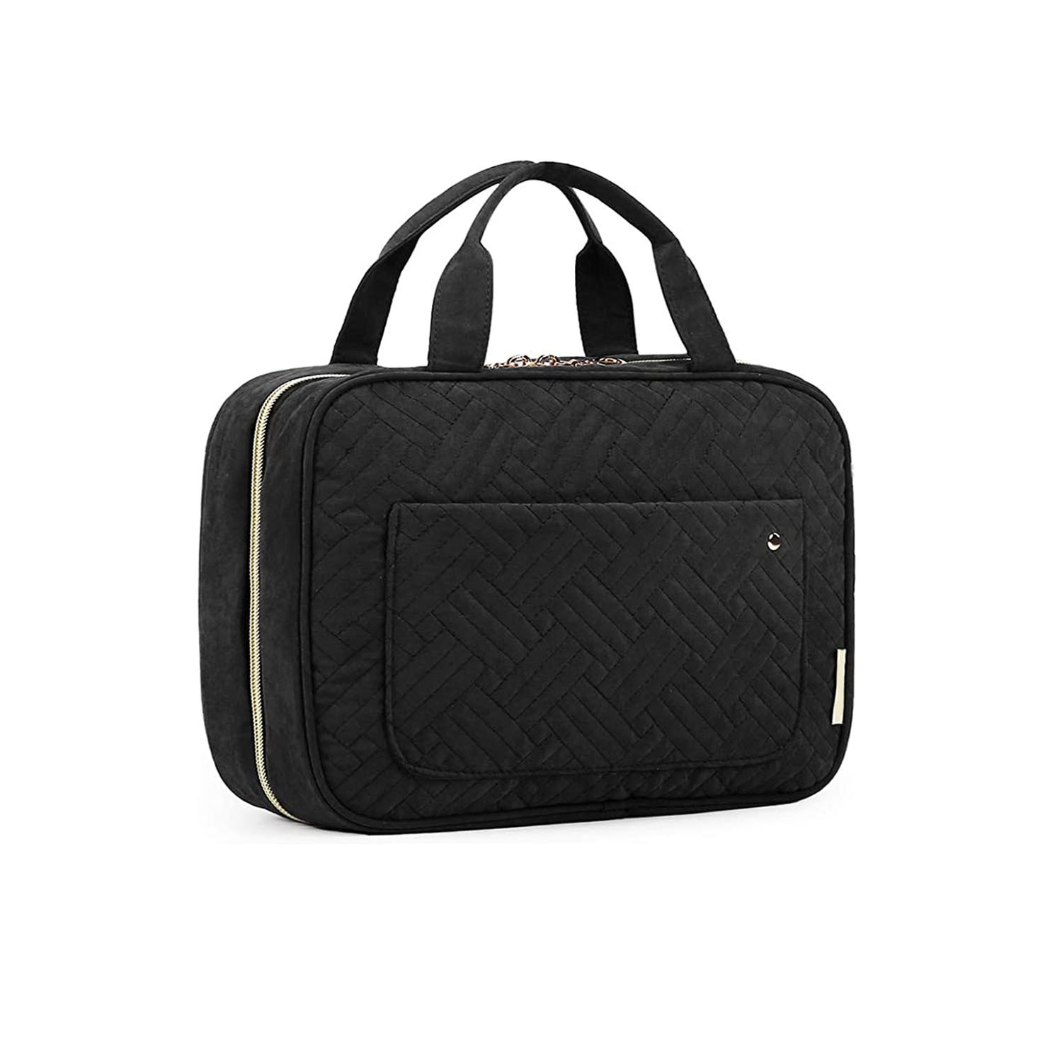 Water-resistant Makeup Cosmetic Bag, Toiletry Bag with Hanging Hook, Travel Organizer for Accessories, Shampoo, Full-size Container, Toiletries.