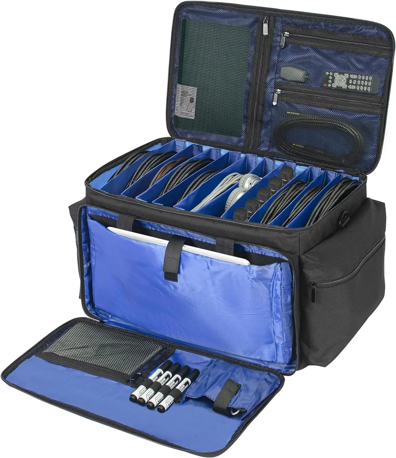 Cable File Bag with Detachable Dividers, DJ Gig Bag Cord Organizer Case Featured Image