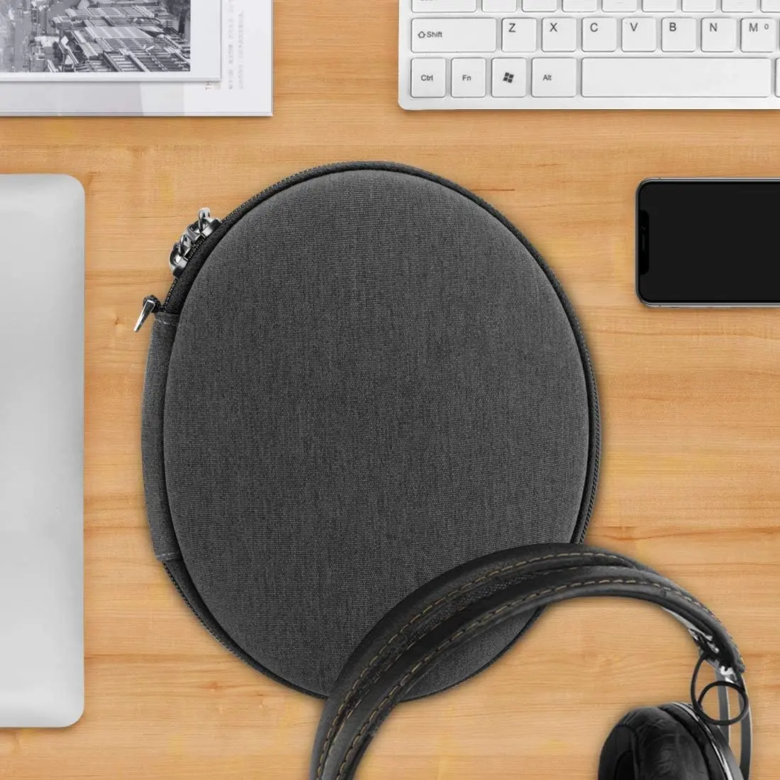 Travel Carrying Bag with Cable Storage Compatible with Headphones Etc