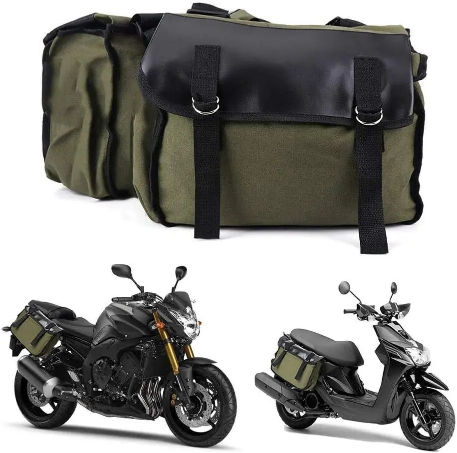 The Saddle Bag for Motorcycle Panniers Bags for Bicycle Bike, Large Capacity Saddlebags Tool Bag Side Backpack For Honda For Suzuki For Harley For 150cc scooter For Kawasaki and More