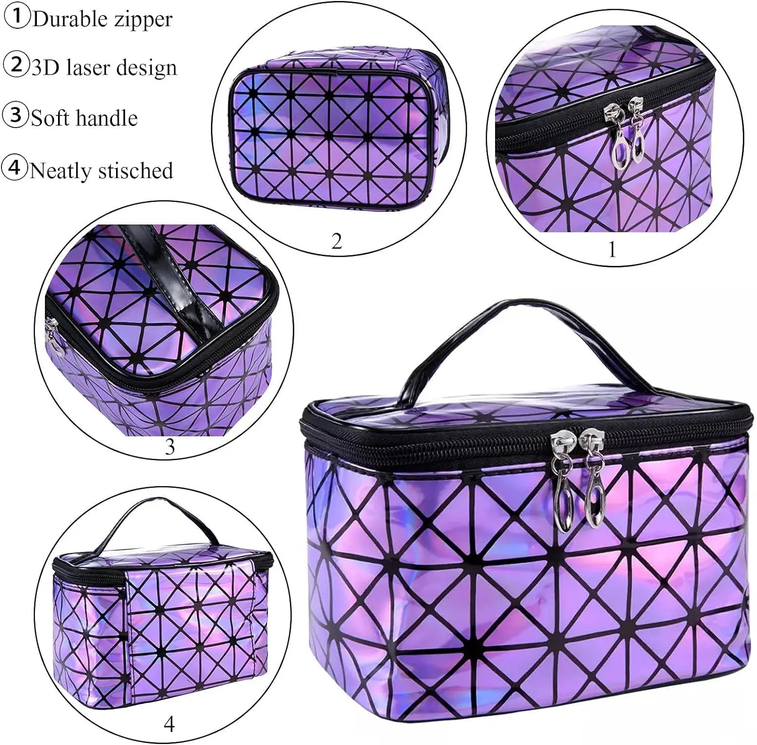 Travel Bag Essentials with Mirror for Women Girls Gifts