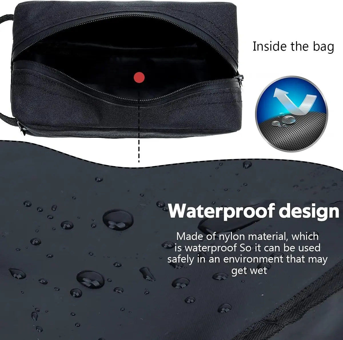Water-resistant Shaving Bag for Toiletries Accessories