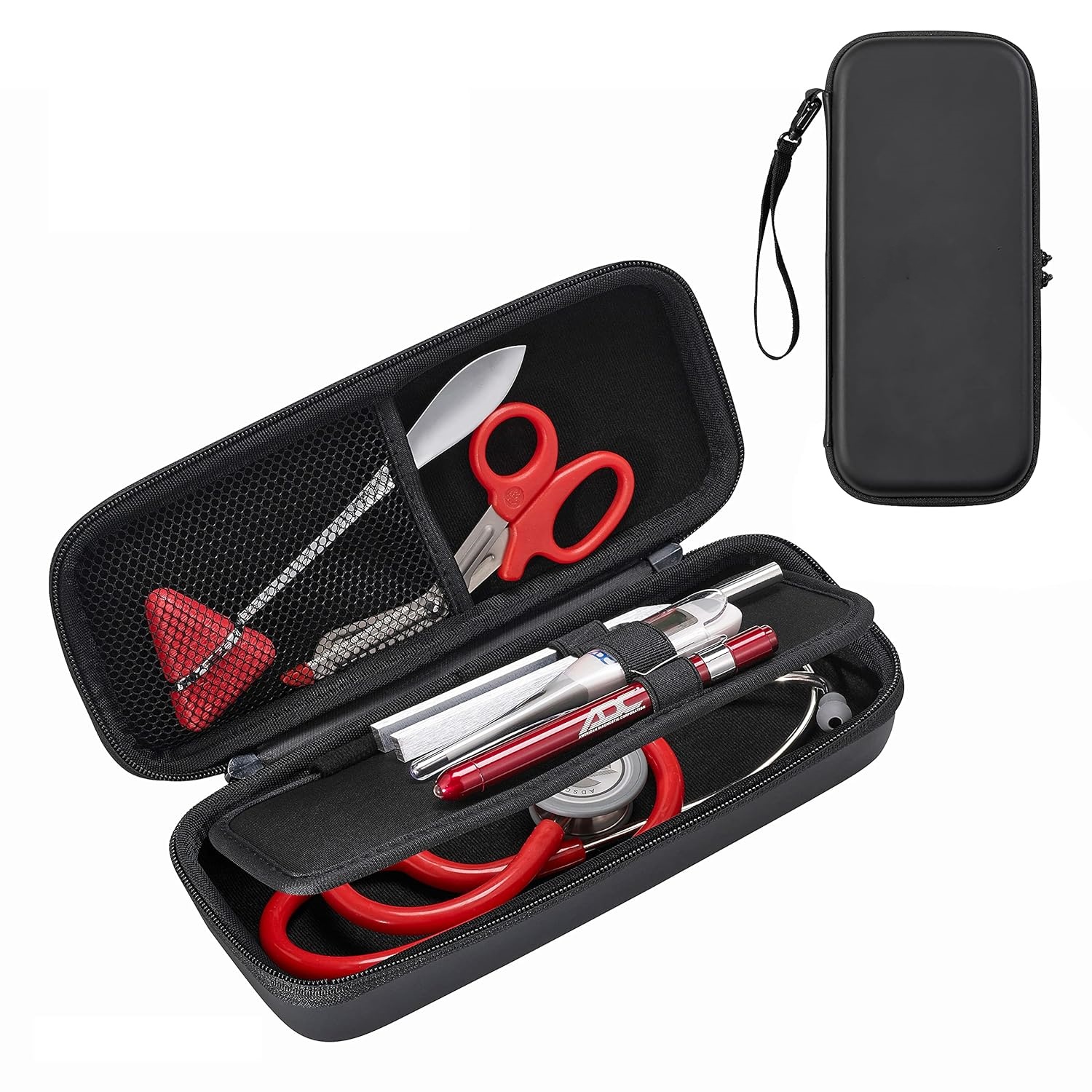 Portable Medic Case/Medical Every-Day Instrument Carry/Fits Adscope Clinician Stethoscopes and Comparable Models with Room for Instruments and Accessories, Small, BlackItem Weight‎7.3 ounces Produ...