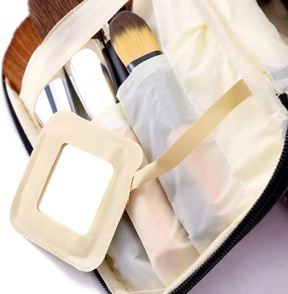 Travel Bag Essentials with Mirror for Women Girls Gifts