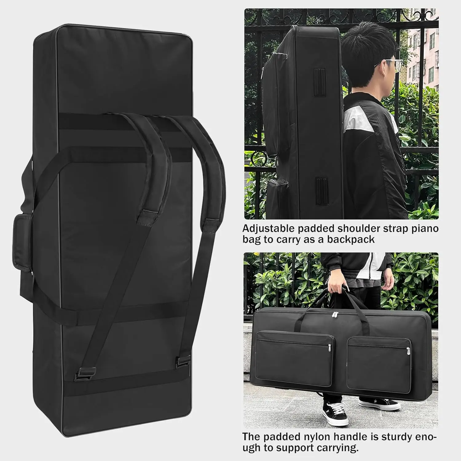 61 Key Piano Keyboard Case Bag 40.6”x6.1”x17”