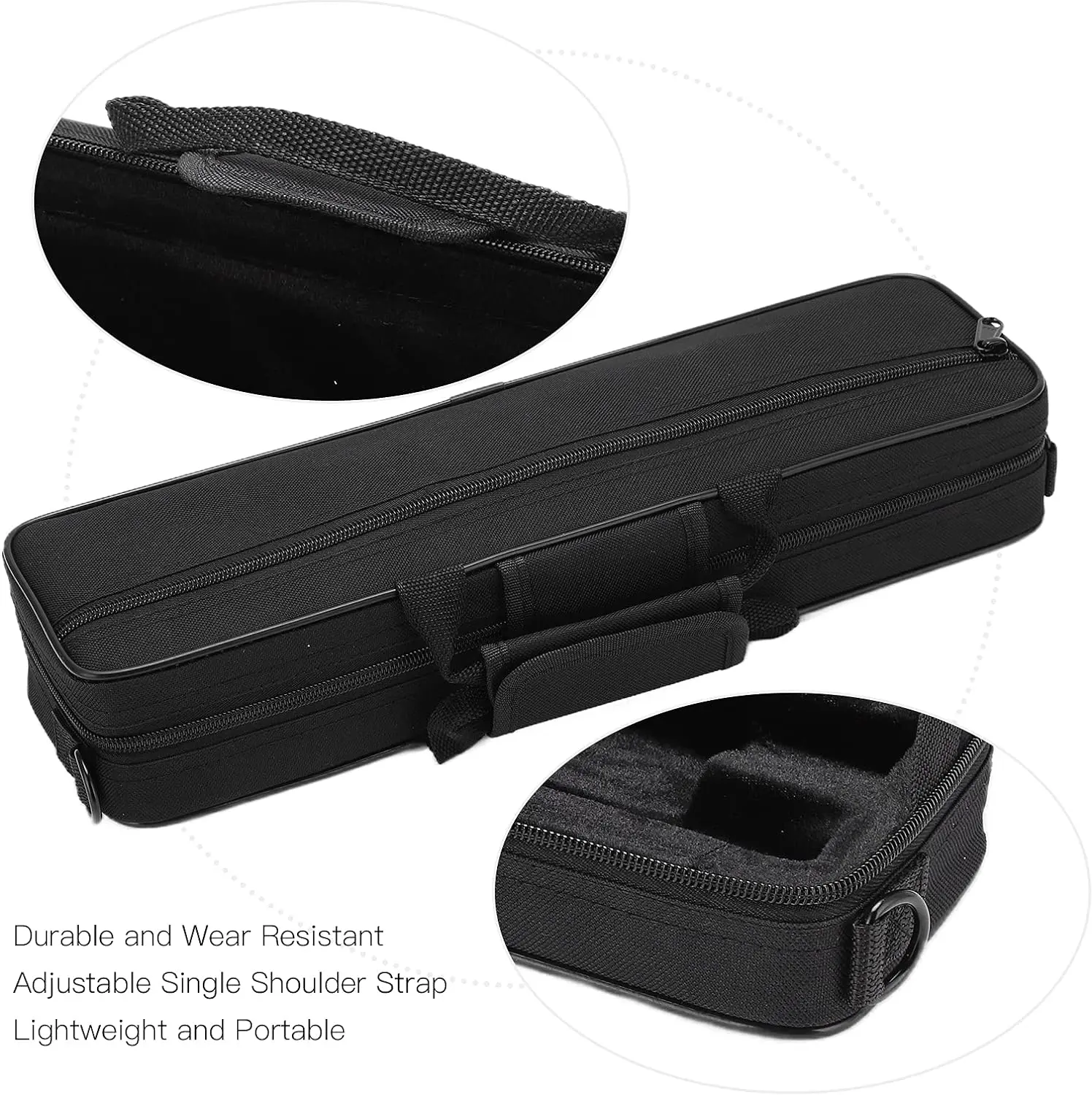 Flute Case Carrying Bag, Oxford Cloth Flute Bag Messenger Bag