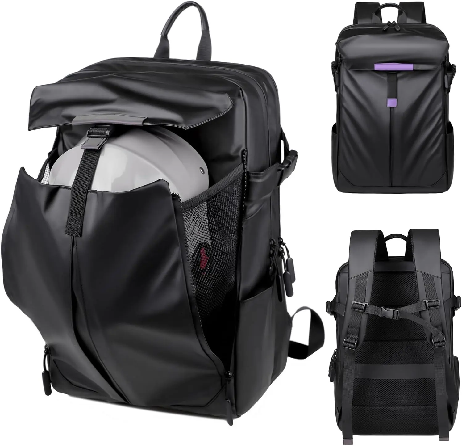 Large Capacity 45L Waterproof Motorcycle Helmet Bag, Sports Outdoor Activities Portable Backpack for Motorcycle Riders
